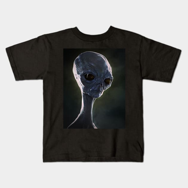 Alien eyes Kids T-Shirt by INKSPACE